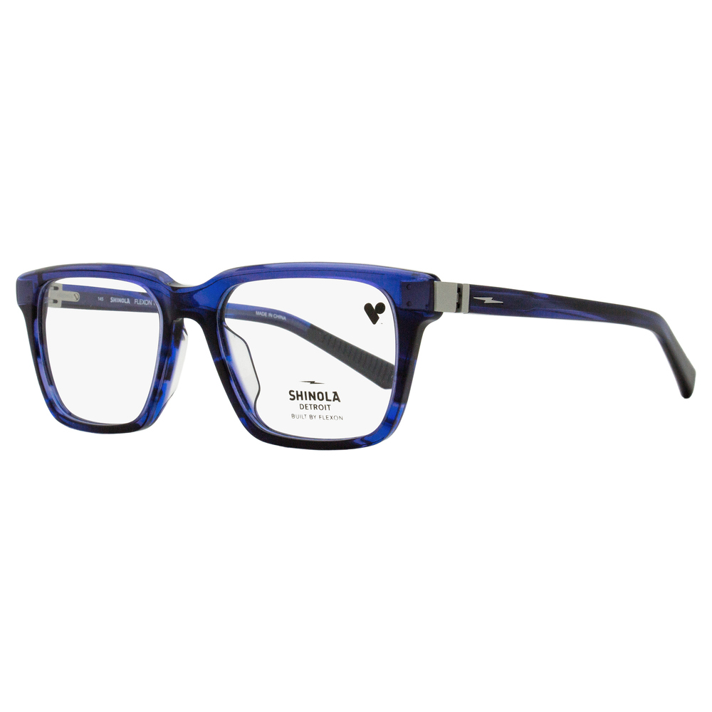 Shinola Flexon Rectangular Eyeglasses SH15000 460 Navy Horn 54mm
